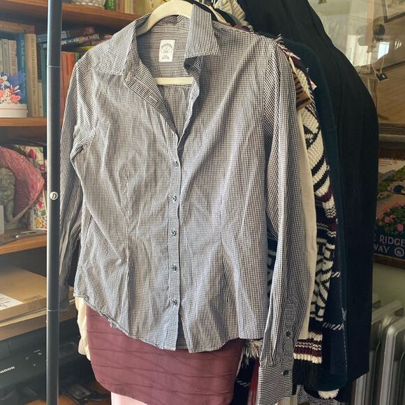 BROOKS BROTHERS micro gingham button up shirt - Picture 1 of 5